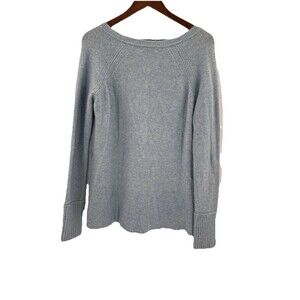 J. Crew Oversize V Neck Sweater Women's M Medium Sky Blue Alpaca Wool Blend